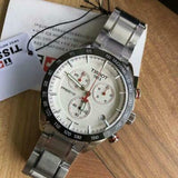 Tissot T Sport PRS 516 Chronograph White Dial Silver Steel Strap Watch For Men - T100.417.11.031.00 Buy Now By Tissot