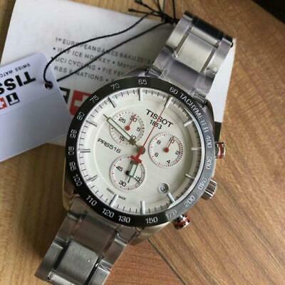 Tissot T Sport PRS 516 Chronograph White Dial Silver Steel Strap Watch For Men - T100.417.11.031.00 Buy Now By Tissot