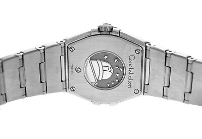 Shop Omega Constellation Quartz Diamonds Silver Dial Silver Steel Strap Watch for Women - 123.15.27.60.55.004 in USA