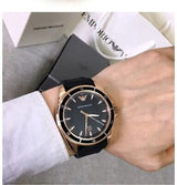 Emporio Armani Sport Quartz Black Dial Black Rubber Strap Watch For Men - AR11101 Buy Now By Emporio Armani