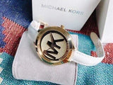 Michael Kors Slim Runway Quartz Gold Dial White Leather Strap Watch For Women - MK2389 Buy Now By Michael Kors