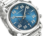 Emporio Armani Luigi Chronograph Blue Dial Silver Steel Strap Watch For Men - AR11132 Buy Now By Emporio Armani