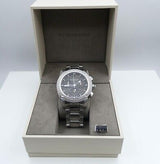 Shop Burberry Utilitarian Chronograph Black Dial Silver Steel Strap Watch For Men - BU9800 in USA