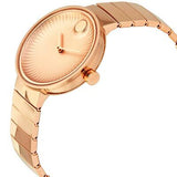 Shop Movado Edge Rose Gold Dial Rose Gold Steel Strap Watch for Women - 3680013 in USA