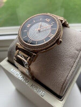 Michael Kors Catlin Black Dial Rose Gold Steel Strap Watch for Women - MK3339 Buy Now By Michael Kors