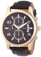 Guess Exec Chronograph Brown Dial Brown Leather Strap Watch For Men - W0076G4 Buy Now By Guess