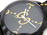 Gucci G Timeless Ghost Black Dial Black Leather Strap Watch For Men - YA1264019 Buy Now By Gucci