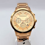 Emporio Armani Classic Rose Gold Chronograph Steel Strap Watch For Men - AR2452 Buy Now By Emporio Armani