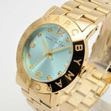 Marc Jacobs Amy Blue Dial Gold Steel Strap Watch for Women - MBM3301 Buy Now By Marc Jacobs