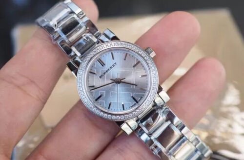 Burberry The City Diamonds Silver Dial Silver Steel Strap Watch for Women - BU9220 Buy Now By Burberry