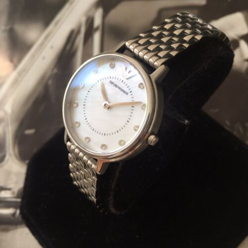Emporio Armani Kappa Mother of Pearl Dial Silver Mesh Bracelet Watch For Women - AR2511 Buy Now By Emporio Armani