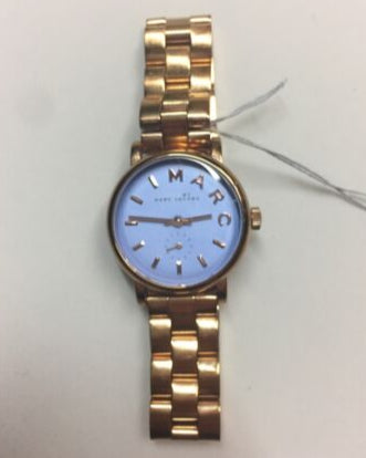 Marc Jacobs Mini Baker Blue Dial Rose Gold Steel Strap Watch for Women - MBM3285 Buy Now By Marc Jacobs