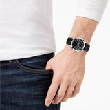 Tissot Gentleman Black Dial Black Leather Strap Watch For Men - T127.410.16.051.00 Buy Now By Tissot
