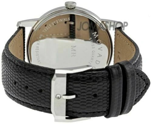Movado Museum Blue Dial Black Leather Strap Watch For Men - 2100009 Buy Now By Movado