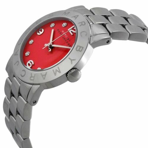 Marc Jacobs Amy Red Dial Silver Steel Strap Watch for Women - MBM3302 Buy Now By Marc Jacobs