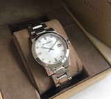 Burberry The City Diamonds Silver Dial Silver Steel Strap Watch for Women - BU9125 Buy Now By Burberry
