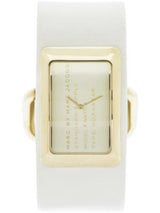 Marc Jacobs Champagne Dial White Leather Strap Watch for Women - MBM2043 Buy Now By Marc Jacobs