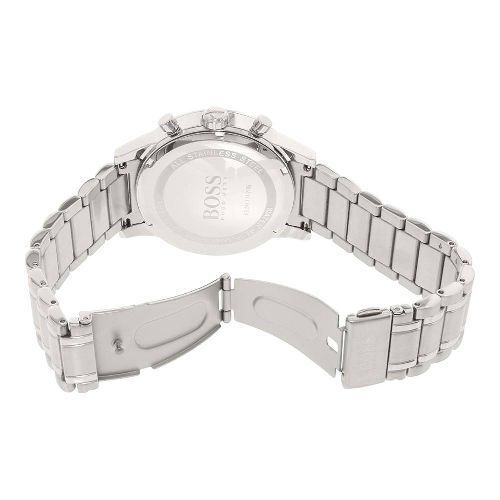 Hugo Boss Aeroliner Chronograph White Dial Silver Steel Strap Watch for Men - 1513182 Buy Now By Hugo Boss