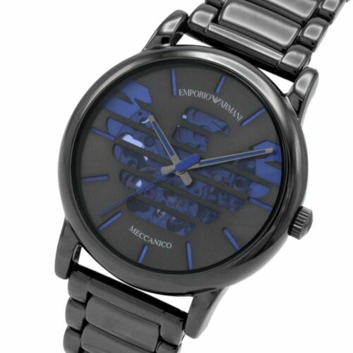 Emporio Armani Meccanico Automatic Grey Dial Grey Steel Strap Watch For Men - AR60029 Buy Now By Emporio Armani