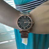 Michael Kors Catlin Black Diamonds Dial Rose Gold Steel Strap Watch for Women - MK3356 Buy Now By Michael Kors