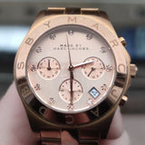 Marc Jacobs Blade Chronograph Rose Gold Dial Rose Gold Steel Strap Watch for Women - MBM3102 Buy Now By Marc Jacobs
