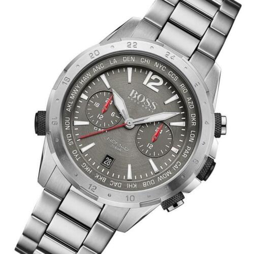 Hugo Boss Nomad Grey Dial Silver Steel Strap Watch for Men - 1513774 Buy Now By Hugo Boss