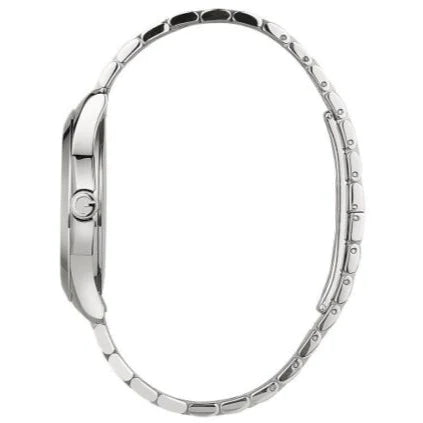 Shop Gucci G Timeless Diamonds Black Dial Silver Steel Strap Watch For Men - YA126405 in USA