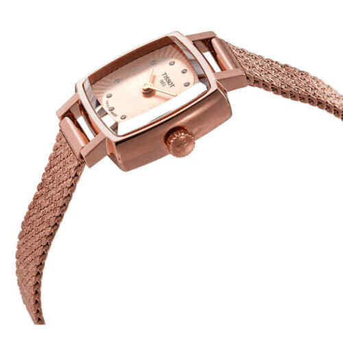 Tissot Lovely Square Lady Quartz Rose Gold Dial Rose Gold Mesh Bracelet Watch For Women - T058.109.33.456.00 Buy Now By Tissot