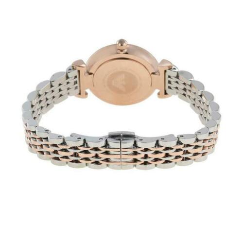 Emporio Armani Gianni T Bar Pink Dial Two Tone Steel Strap Watch For Women - AR11223 Buy Now By Emporio Armani