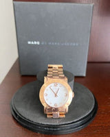 Marc Jacobs Amy White Dial Rose Gold Stainless Steel Strap Watch for Women - MBM3077