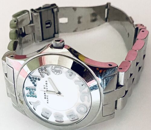 Marc Jacobs Rivera White Dial Silver Steel Strap Watch for Women - MBM3136 Buy Now By Marc Jacobs