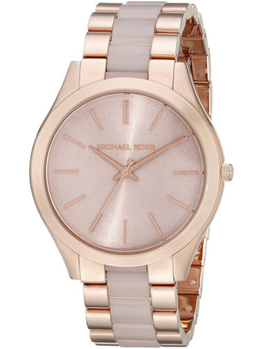 Michael Kors Slim Runway Rose Gold Dial Two Tone Steel Strap Watch for Women - MK4294 Buy Now By Michael Kors