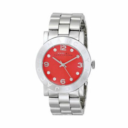 Marc Jacobs Amy Red Dial Silver Steel Strap Watch for Women - MBM3302 Buy Now By Marc Jacobs