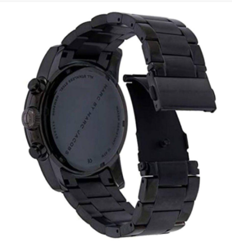 Marc Jacobs Larry Chronograph Black Dial Black Steel Strap Watch for Men - MBM8606 Buy Now By Marc Jacobs