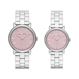 Marc Jacobs Baker Pink Dial Silver Steel Strap Watch for Women - MBM3283 Buy Now By Marc Jacobs