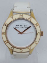 Marc Jacobs Blade White Dial White Leather Strap Watch for Women - MBM1179 Buy Now By Marc Jacobs