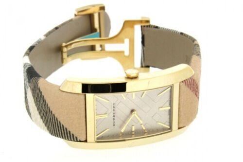 Burberry Pioneer Champagne Dial Haymarket Beige Leather Strap Watch for Women - BU9407 Buy Now By Burberry