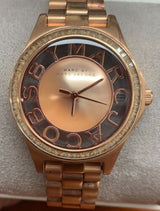 Marc Jacobs Henry Transparent Rose Gold Dial Rose Gold Steel Strap Watch for Women - MBM3339 Buy Now By Marc Jacobs