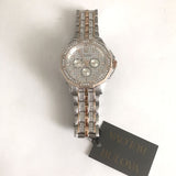 Bulova Octova Crystal Silver Dial Two Tone Steel Strap Watch for Men - 98C133