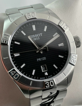 Tissot PR 100 Sport Quartz Black Dial Silver Steel Strap Watch For Men - T101.610.11.051.00 Buy Now By Tissot