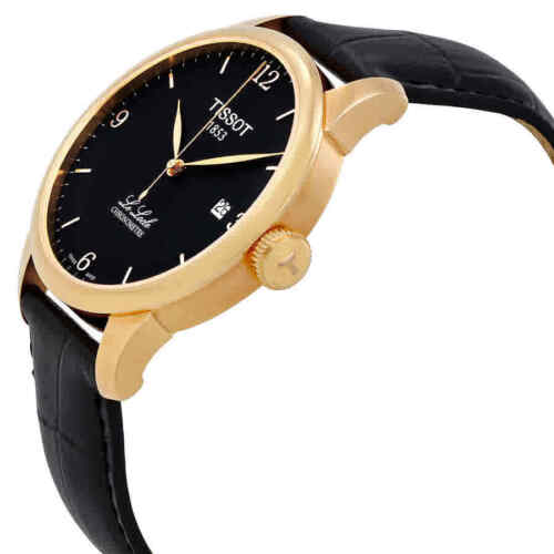 Tissot Le Locle Chronometer Black Dial Black Leather Strap Watch For Men - T006.408.36.057.00