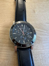 Burberry The City Black Dial Black Leather Strap Watch for Men - BU9382 Buy Now By Burberry