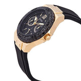Shop Guess Black Dial Black Rubber Strap Watch For Women - W1053L7 in USA
