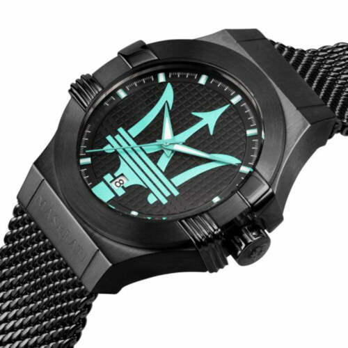 Maserati Potenza Aqua Edition Black Dial Black Mesh Bracelet Watch For Men - R8853144002 Buy Now By Maserati