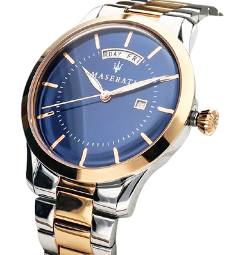 Maserati Tradizione Blue Dial Two Tone Steel Strap Watch For Men - R8853125001 Buy Now By Maserati
