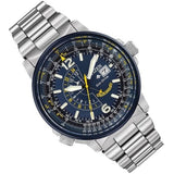 Citizen Promaster Nighthawk Eco Drive Navy Blue Dial Silver Steel Strap Watch For Men - BJ7006-56L Buy Now By Citizen