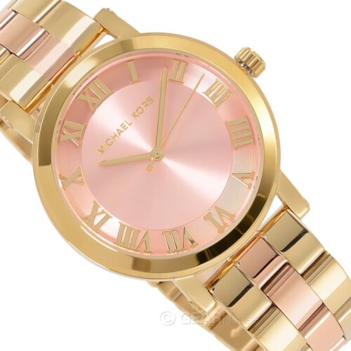 Michael Kors Norie Gold Dial Two Tone Steel Strap Watch for Women - MK3586 Buy Now By Michael Kors