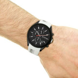 Shop Hugo Boss Velocity Black Dial White Rubber Strap Watch for Men - 1513718 in USA