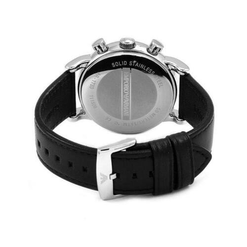 Emporio Armani Classic Chronograph Black Dial Black Leather Strap Watch For Men - AR1733 Buy Now By Emporio Armani