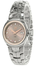 Shop Tag Heuer Link Quartz Brown Dial Silver Steel Strap Watch for Women - WBC131E.BA0649 in USA